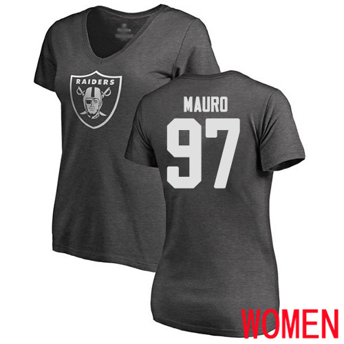 Oakland Raiders Ash Women Josh Mauro One Color NFL Football 97 T Shirt